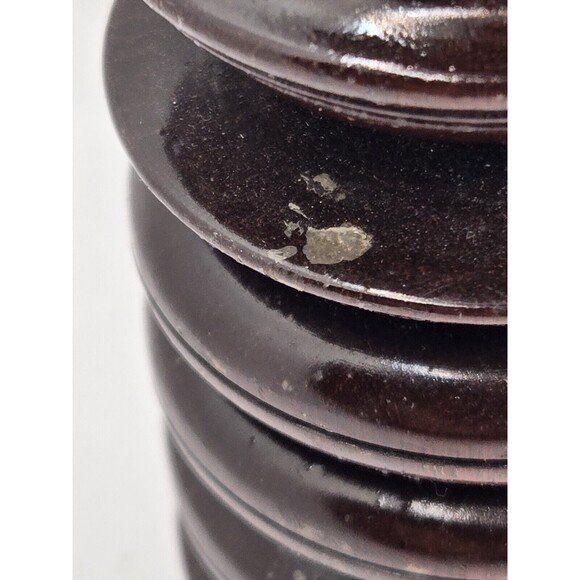 Antique Hand Made Turned Wood Gothic Style Wooden Candle Stick Holder Old World - Picture 2 of 13